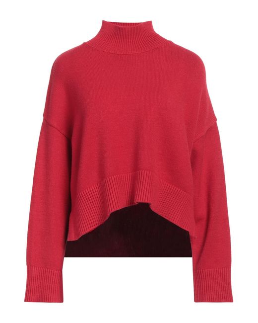 Kaos Red Turtleneck Viscose, Polyester, Polyamide