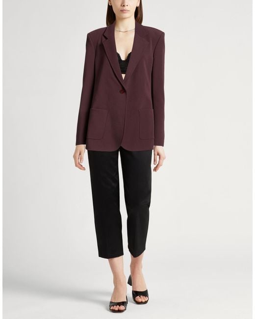 Alysi Purple Blazer Polyester, Viscose, Elastane