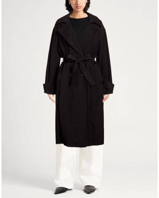 Kaos Black Overcoats & Trench Coats