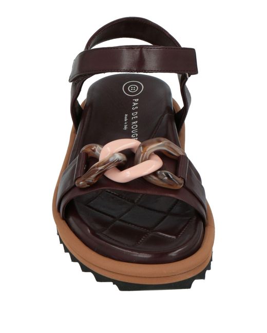 Pas De Rouge Brown Sandals