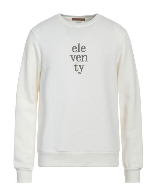 Eleventy White Sweatshirt for men