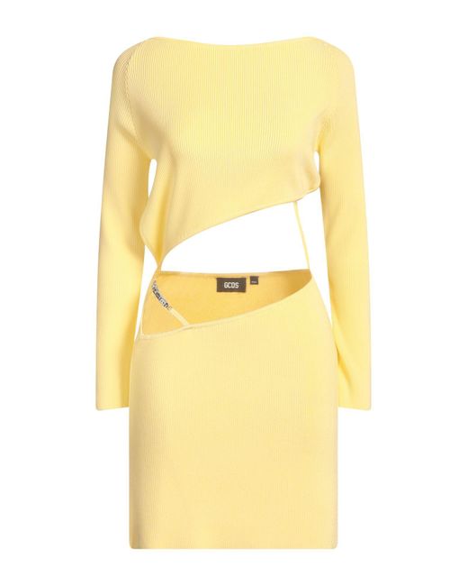 Gcds Yellow Mini-Kleid