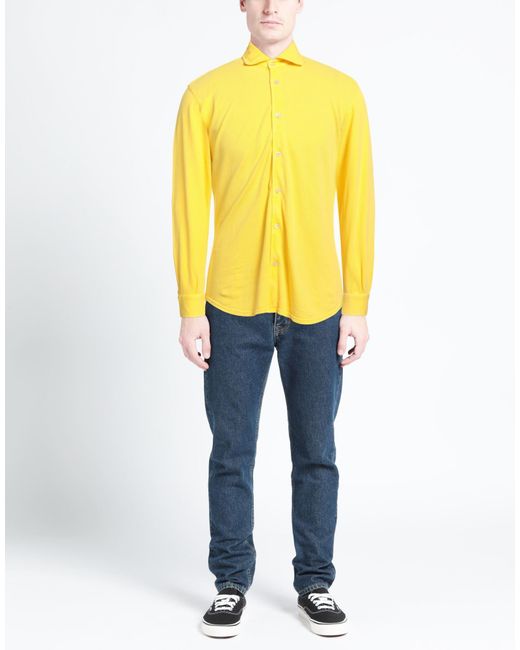 Fedeli Yellow Shirt for men