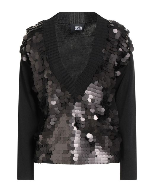 Pullover Alpha Studio de color Black