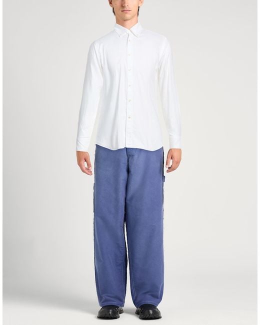 Caliban White Shirt Cotton for men