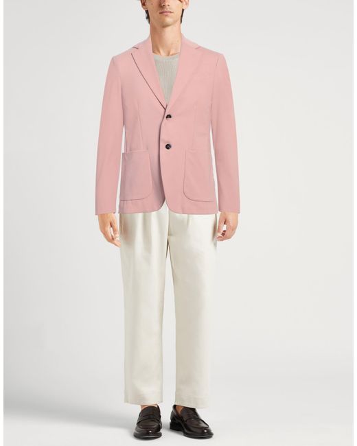 Officina 36 Pink Officina Blazer Cotton, Polyester, Elastane for men