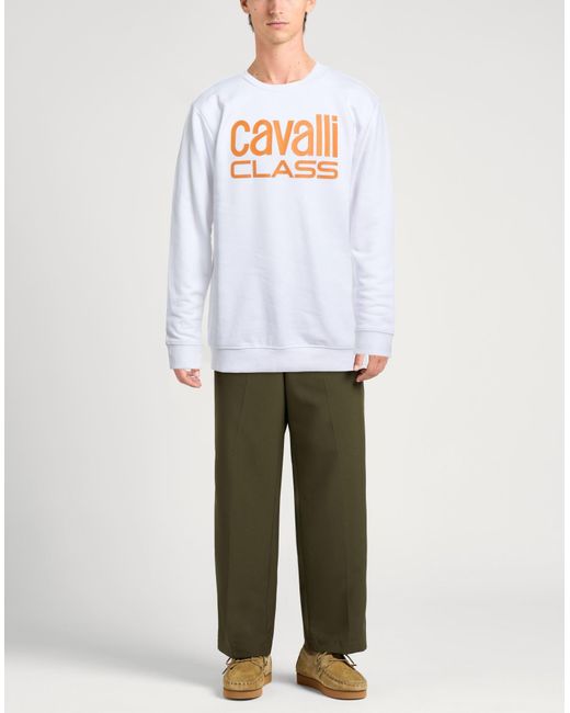 Roberto Cavalli White Sweatshirt for men