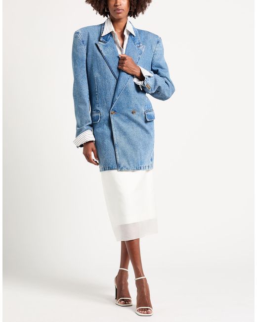 MM6 by Maison Margiela Blue Mini Dress Cotton