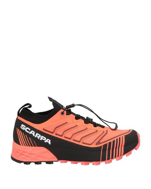 SCARPA Red Sneakers Textile Fibers, Synthetic Fibers