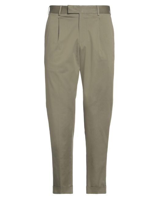PT Torino Green Pants Cotton, Linen for men