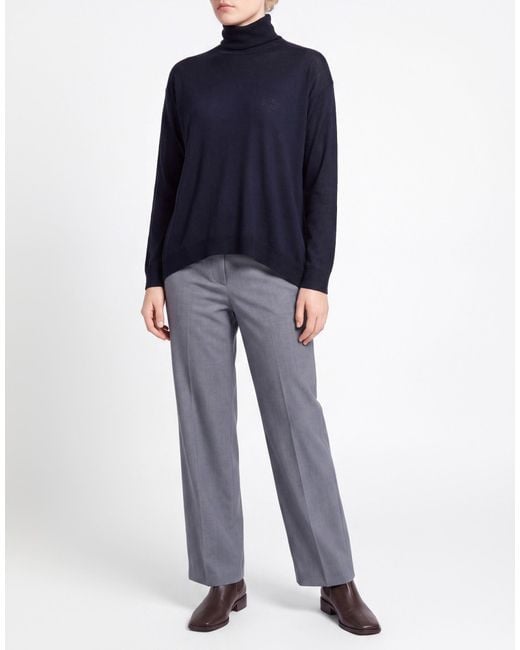 Aragona Blue Turtleneck Merino Wool