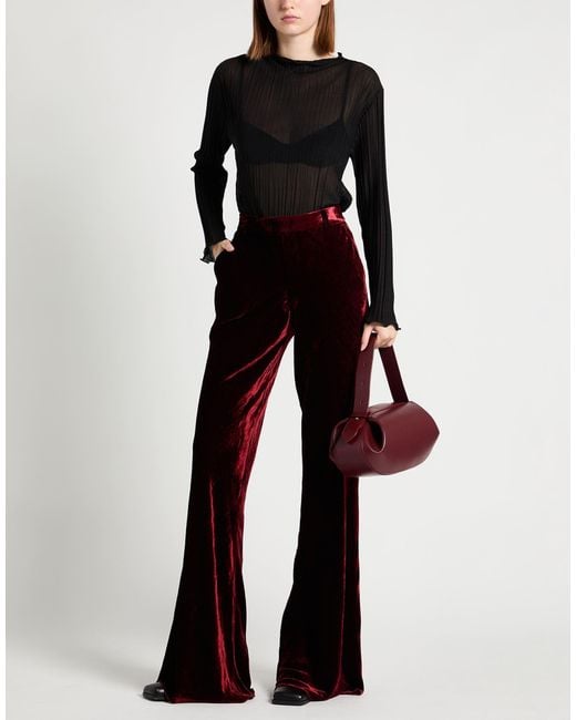 Etro Black Pants Viscose, Silk