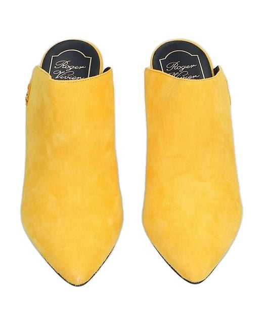 Roger Vivier Yellow Mules & Clogs