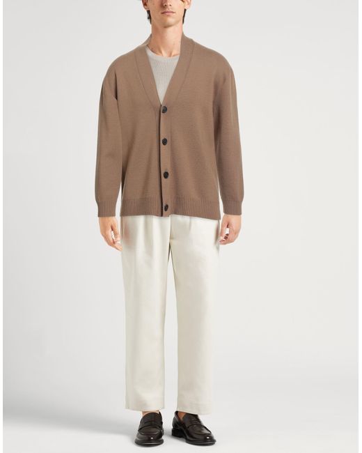 Alpha Studio Strickjacke in Brown für Herren