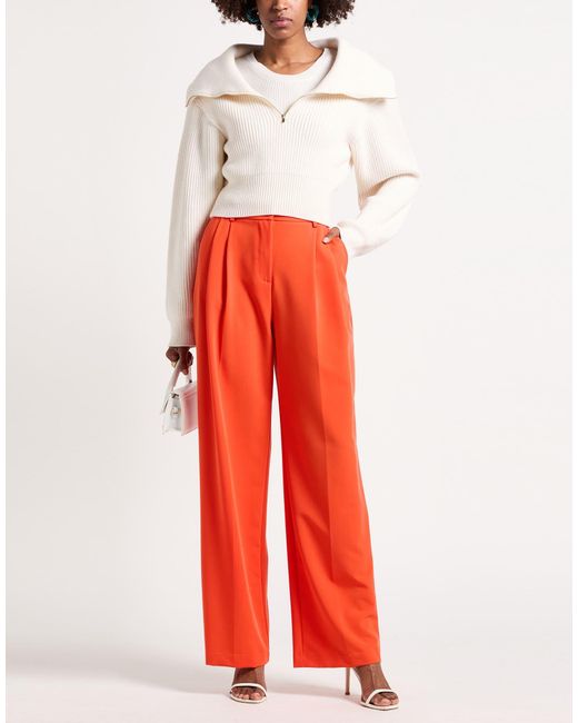 Imperial Red Pants Polyester, Viscose, Elastane