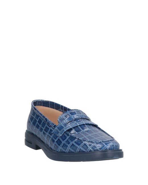 Baldinini Blue Trend Loafers Textile Fibers