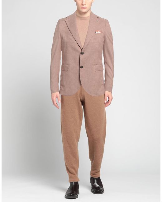 Bharnaba Pink Blazer Polyester for men