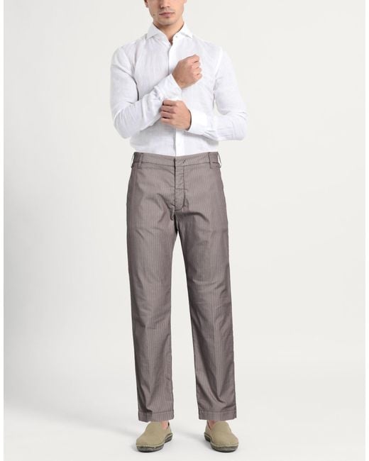 Entre Amis Gray Pants Cotton, Polyester, Elastane for men