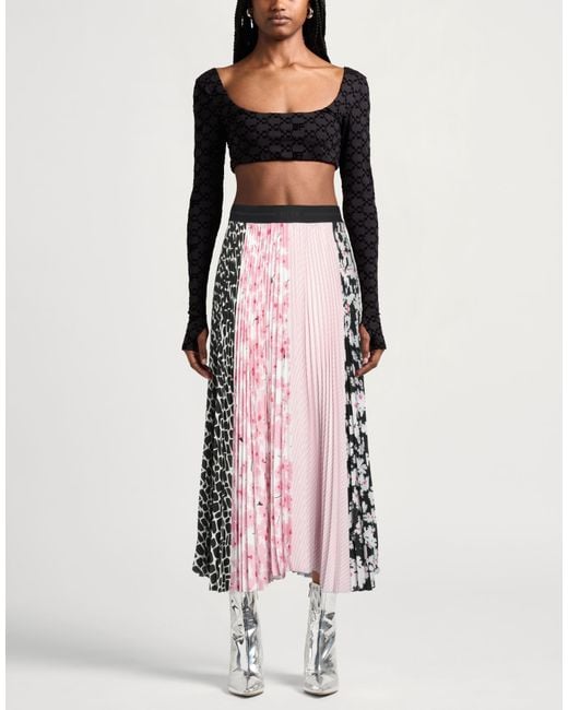 MSGM Pink Midi Skirt Polyester