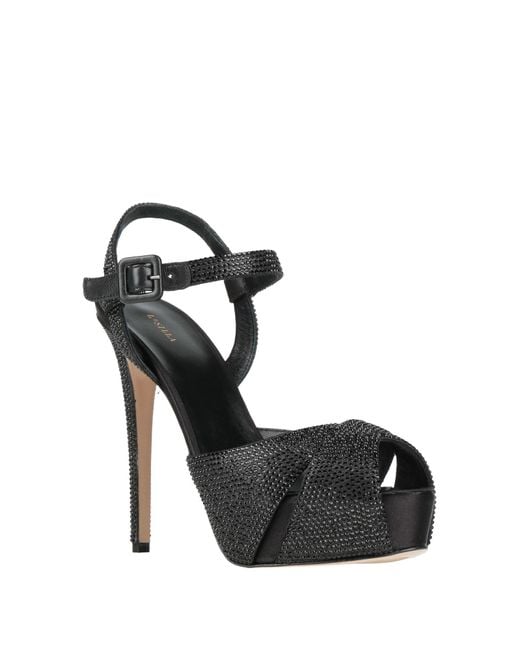 Le Silla Black Sandals Leather