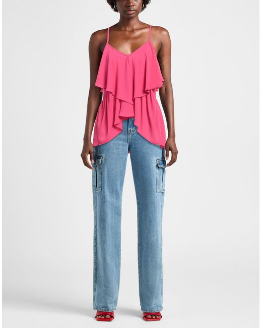 Kaos Pink Top Polyester