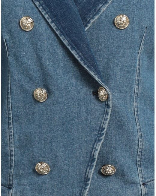 Kaos Blue Denim Outerwear Cotton, Polyester, Elastane