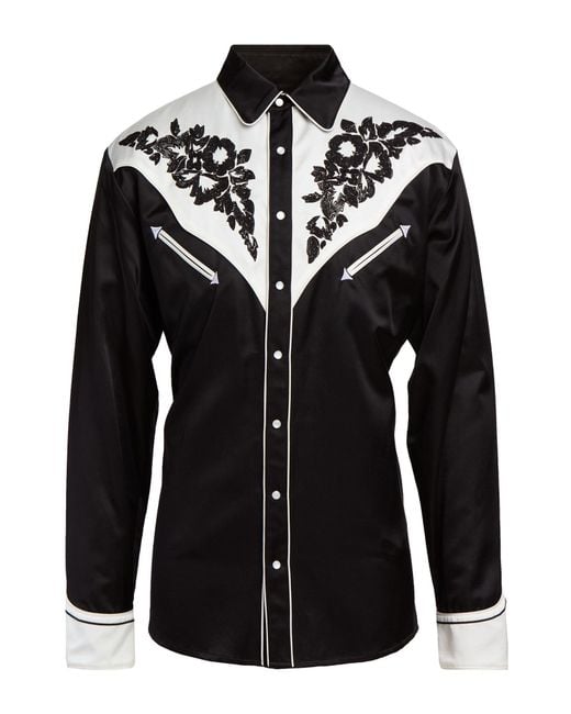 KENZO Black Shirt Cotton, Rayon for men