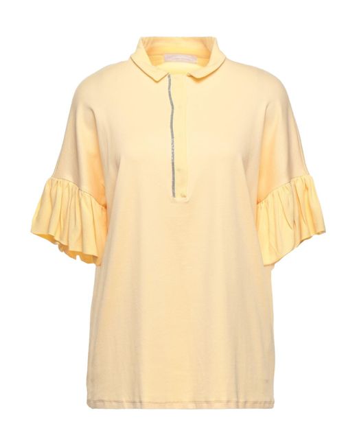 Fabiana Filippi Cotton Polo Shirt in Yellow - Lyst