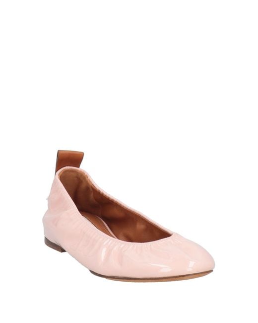 Lanvin Pink Ballet Flats Calfskin