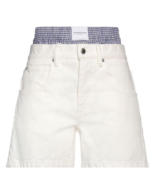 Alexander Wang White Denim Shorts