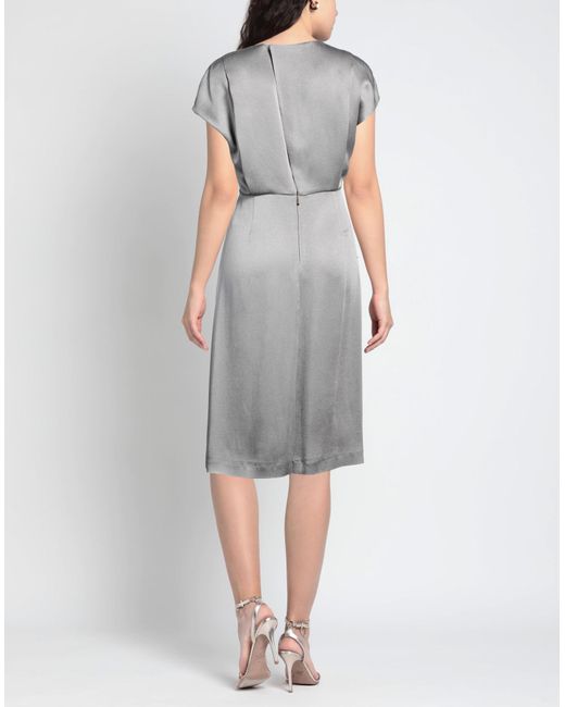 Agnona Gray Midi-Kleid
