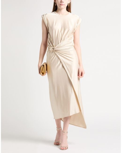 Rabanne Natural Maxi Dress Viscose, Elastane
