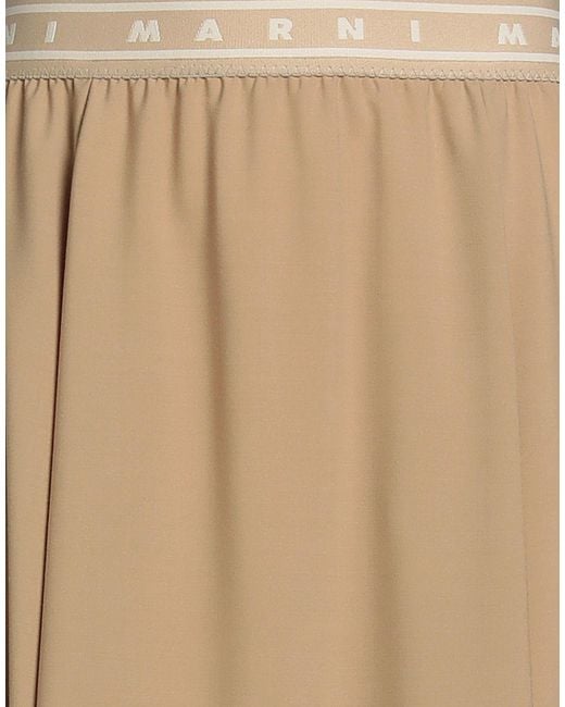 Marni Natural Midi Skirt Polyester, Virgin Wool, Elastane