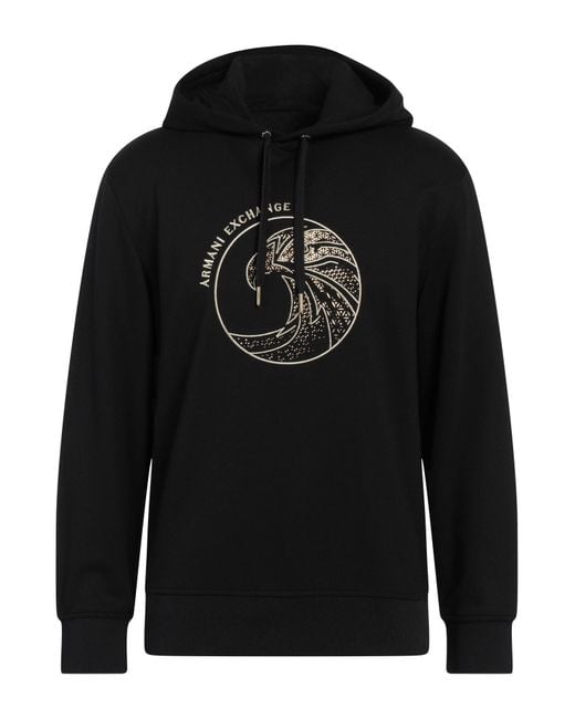 ARMANI EXCHANGE Black Sweatshirt Polyester, Viscose, Elastane for men