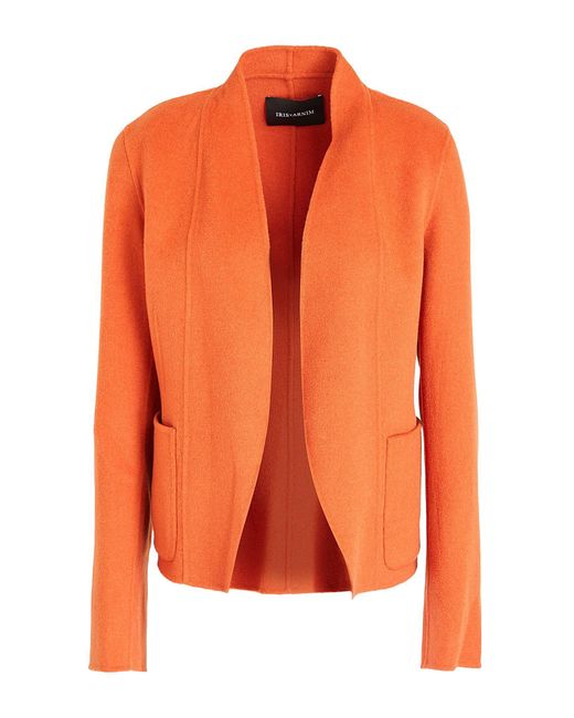 Iris Von Arnim Orange Rust Blazer Cashmere, Wool