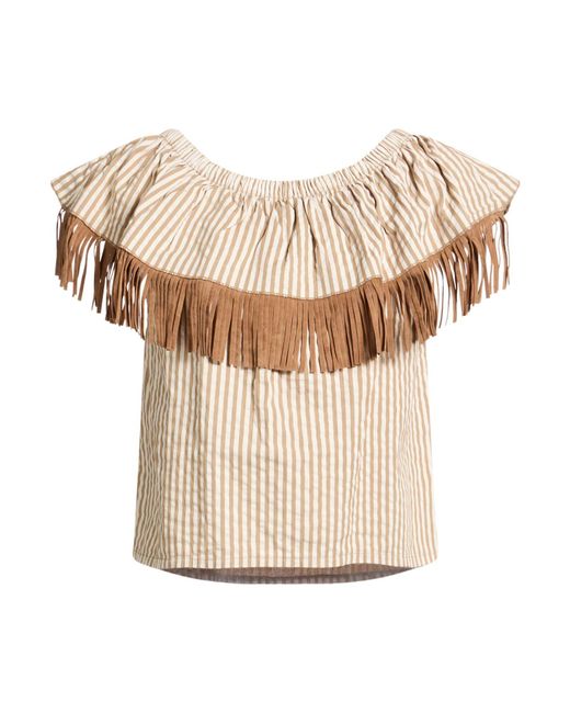 Le Volière Natural Camel Top Cotton