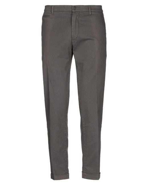 RE_HASH Gray Pants Cotton, Elastane for men