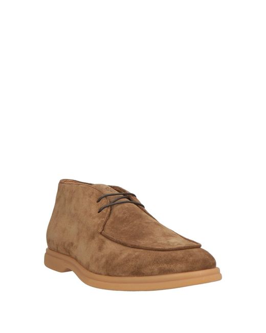Eleventy Brown Ankle Boots Leather for men