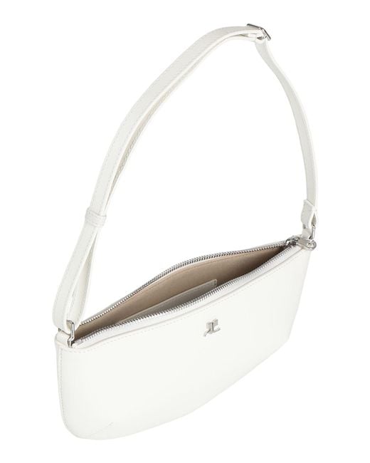 Courreges Women's White Shoulder Bag Leather