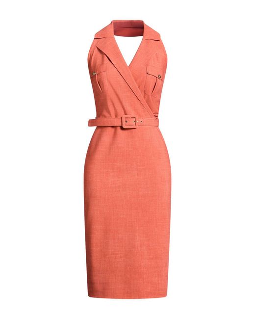 La Petite Robe Di Chiara Boni Orange Midi Dress Polyamide, Elastane