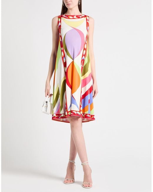 Emilio Pucci White Midi-Kleid