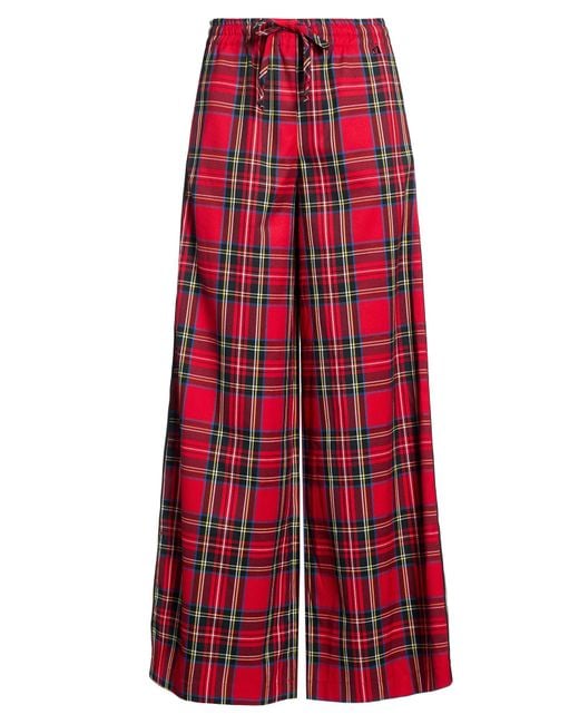 Dixie Red Pants Polyester, Viscose, Elastane
