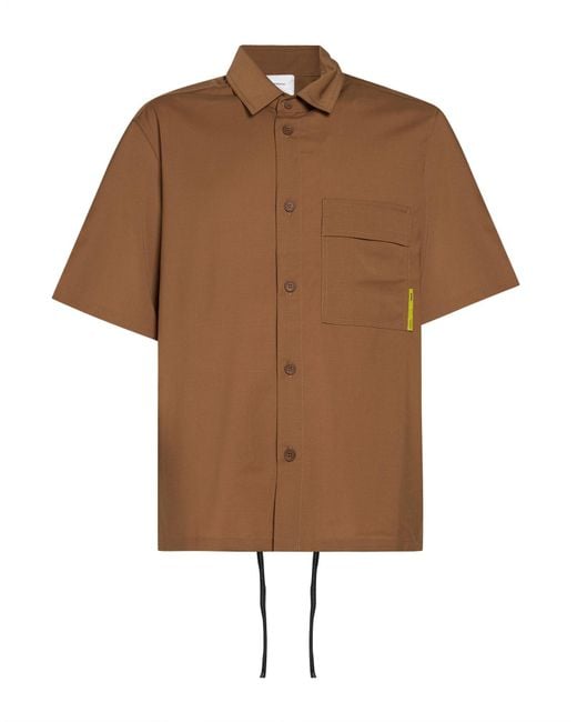 Spiewak Brown Camel Shirt Polyester, Wool, Elastane for men