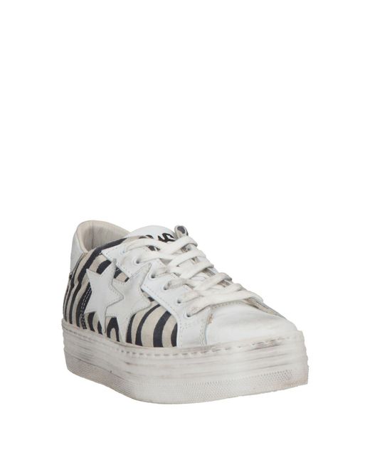 2 Star Gray Sneakers Leather