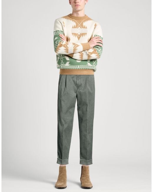 PT Torino Gray Pants Cotton, Elastane for men