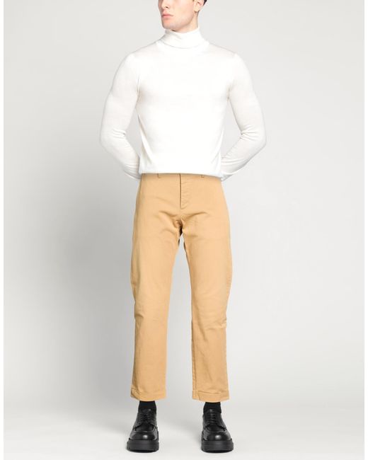 People Natural Sand Pants Cotton, Elastane for men