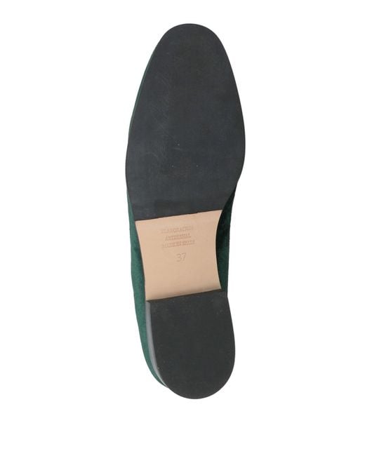 Pedro Miralles Green Dark Loafers Textile Fibers