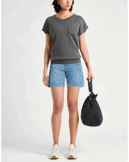 Zadig & Voltaire Blue Denim Shorts Cotton