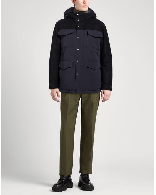 Paul & Shark Blue Midnight Coat Polyester, Elastane, Wool, Nylon for men
