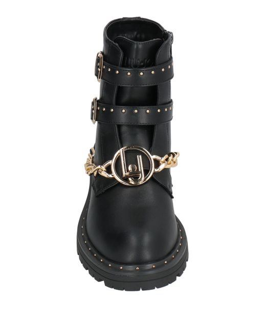Liu Jo Black Ankle Boots Textile Fibers